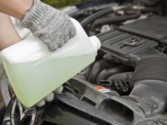 Coolant being filled